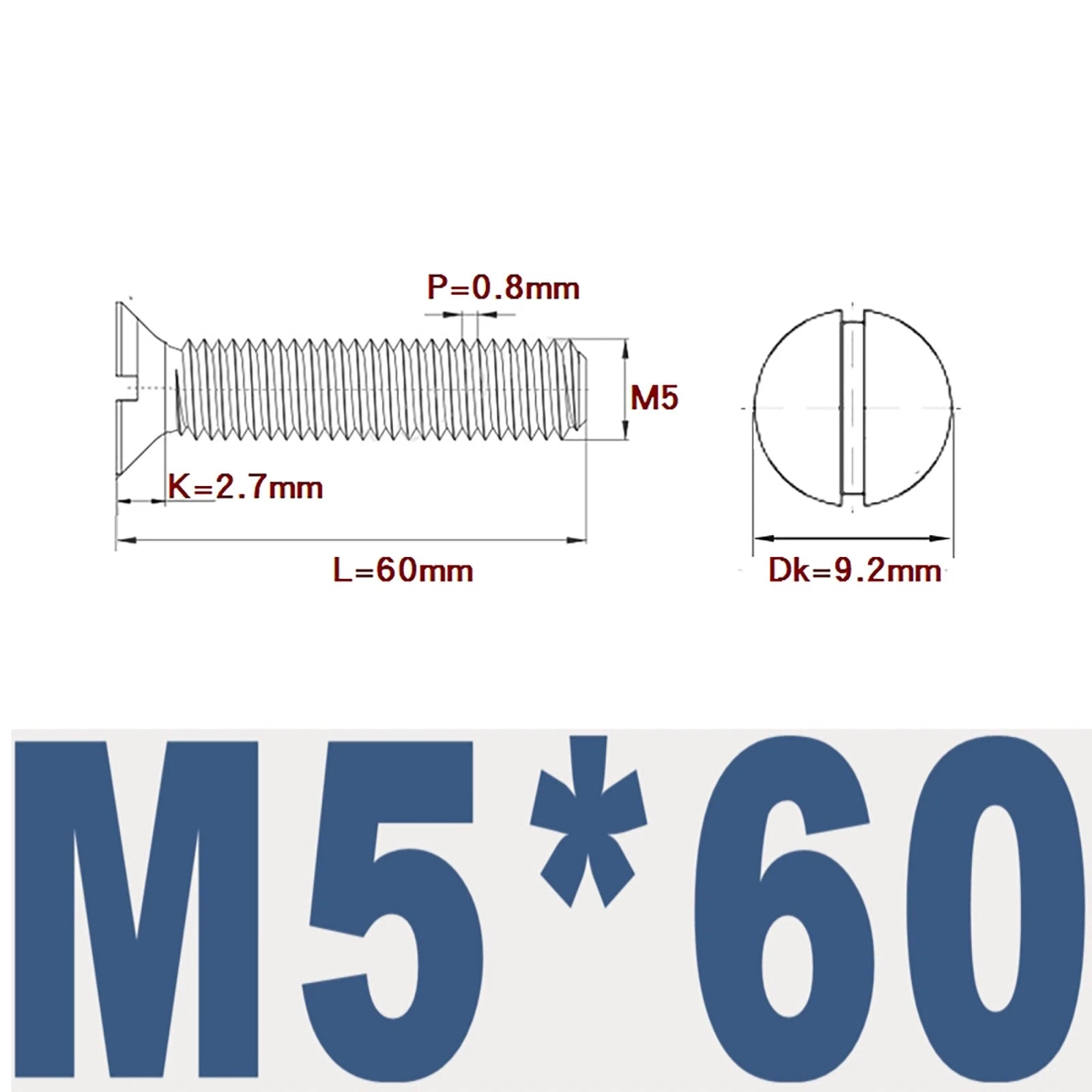 Countersunk Slotted Machine Screws M2–M8 | A2 Stainless Steel DIN 963