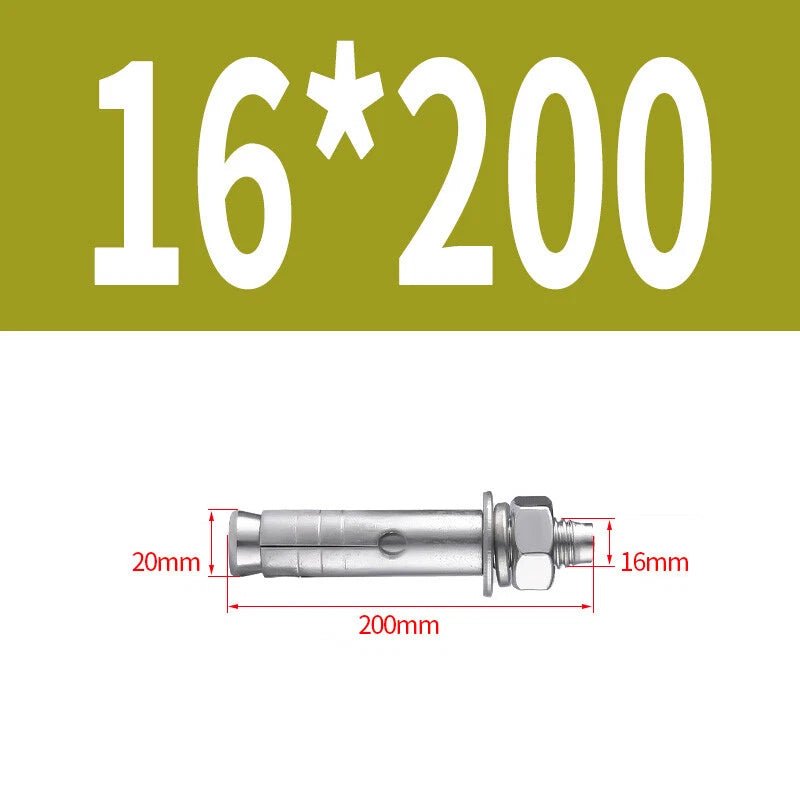 Hex Nut Expansion Sleeve Anchor Bolts — M6 to M20, Galvanized & Stainless Steel - HomeDIYer