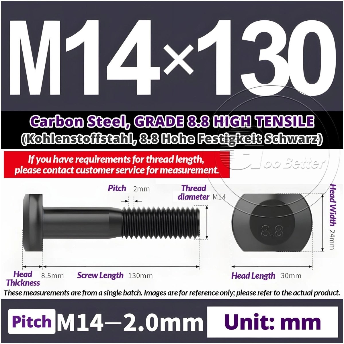 T - Slot Bolts M6 to M20 | Grade 8.8 High Tensile | T - Track Bolts 16mm–500mm - HomeDIYer