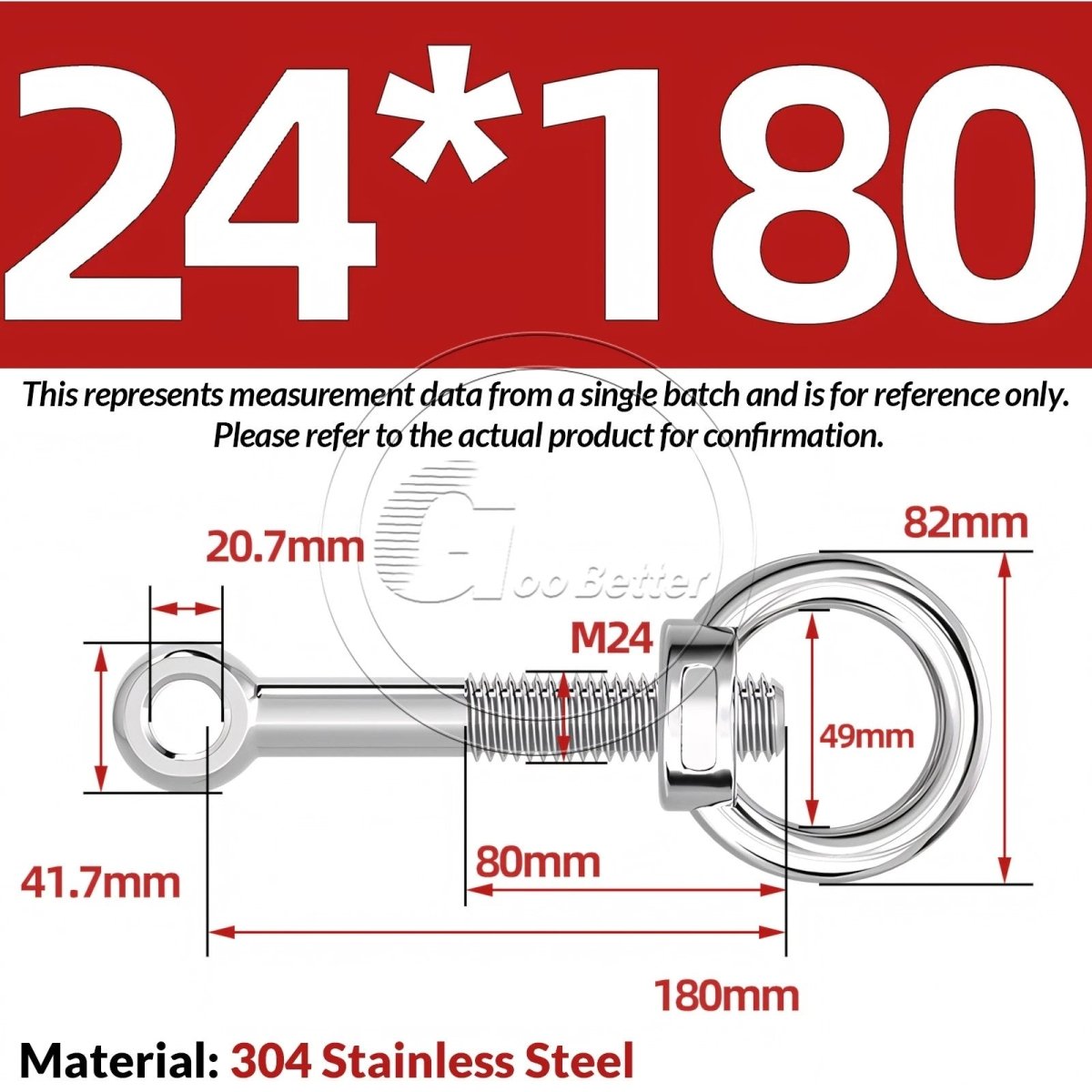 M16–M24 A2 304 Stainless Steel Lifting Eye Bolt & Eye Nut Threaded Ring - HomeDIYer