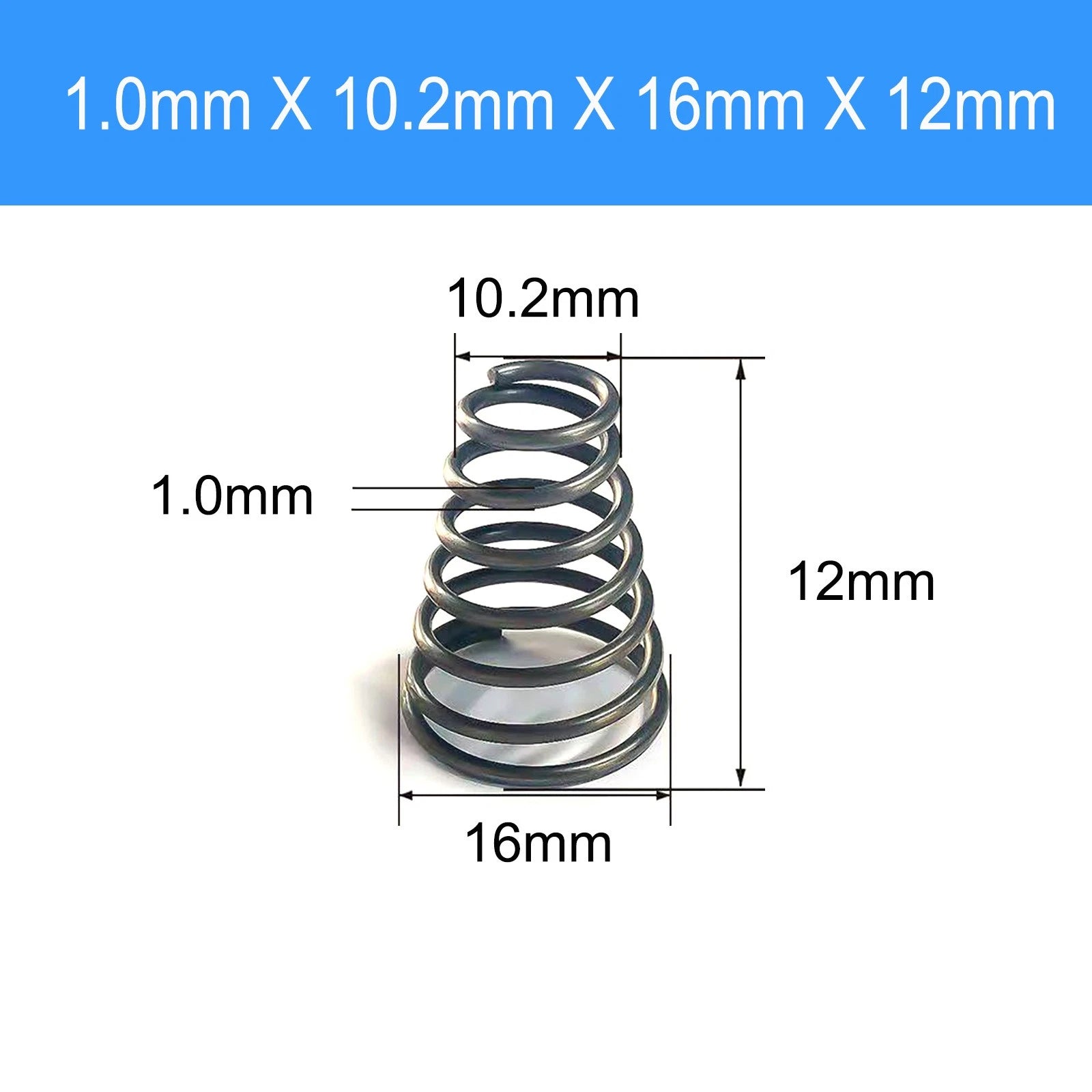 Conical Compression Spring Tapered Spring Steel Wire 0.2-3mm Heavy Duty Cone DIY