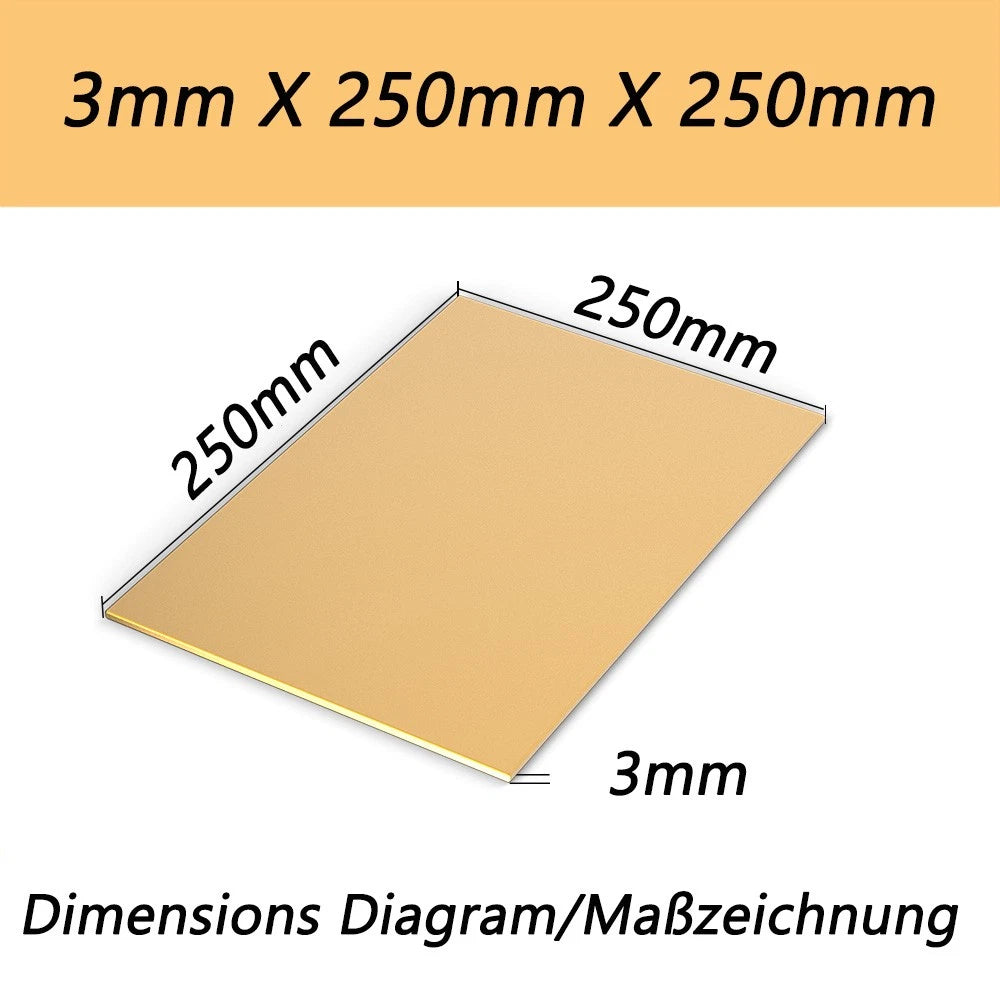 Brass Sheet Plate H62 0.6 0.8 1 -1.2mm Thickness Models Making Jewellery Making