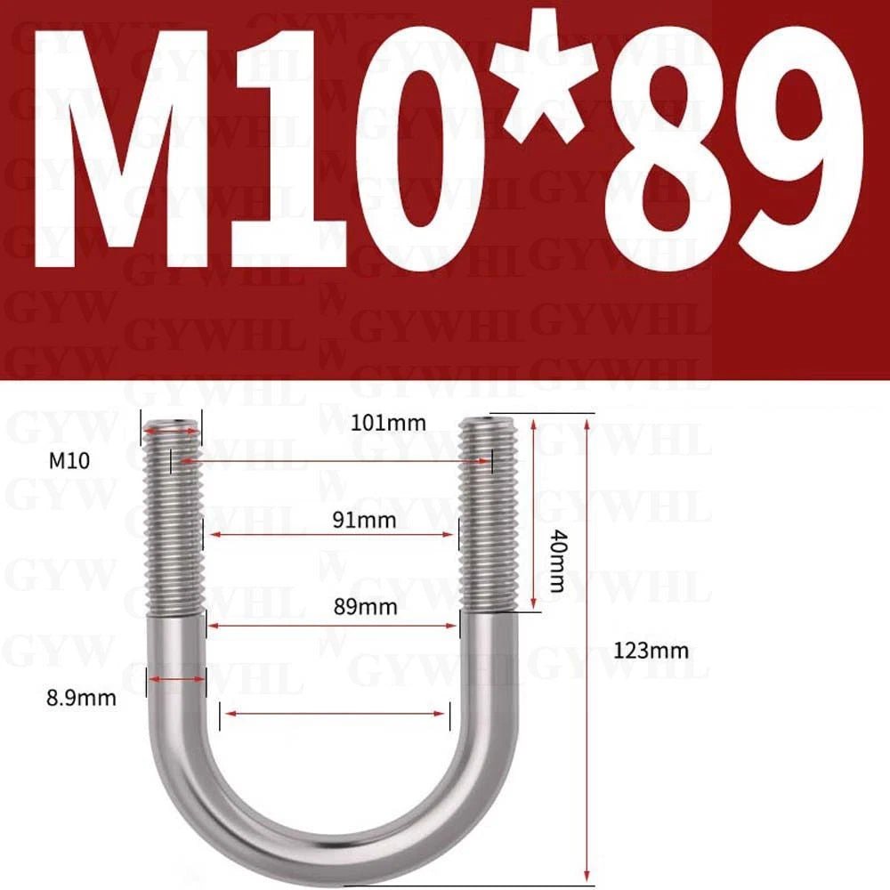 Marine Grade Round Bend U - Bolts — A2 & A4 Stainless Steel, M6 to M20 - HomeDIYer