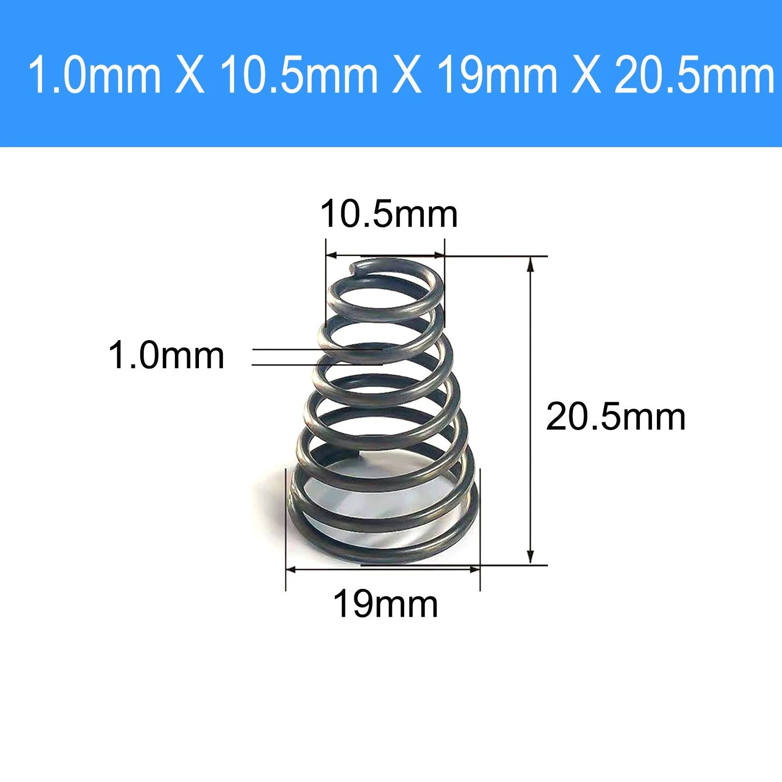 Conical Compression Spring Tapered Spring Steel Wire 0.2-3mm Heavy Duty Cone DIY