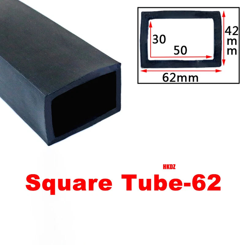 Square Silicone Rubber Hollow Tube Pipe Protector Seal Strips Width 2.5mm~108mm