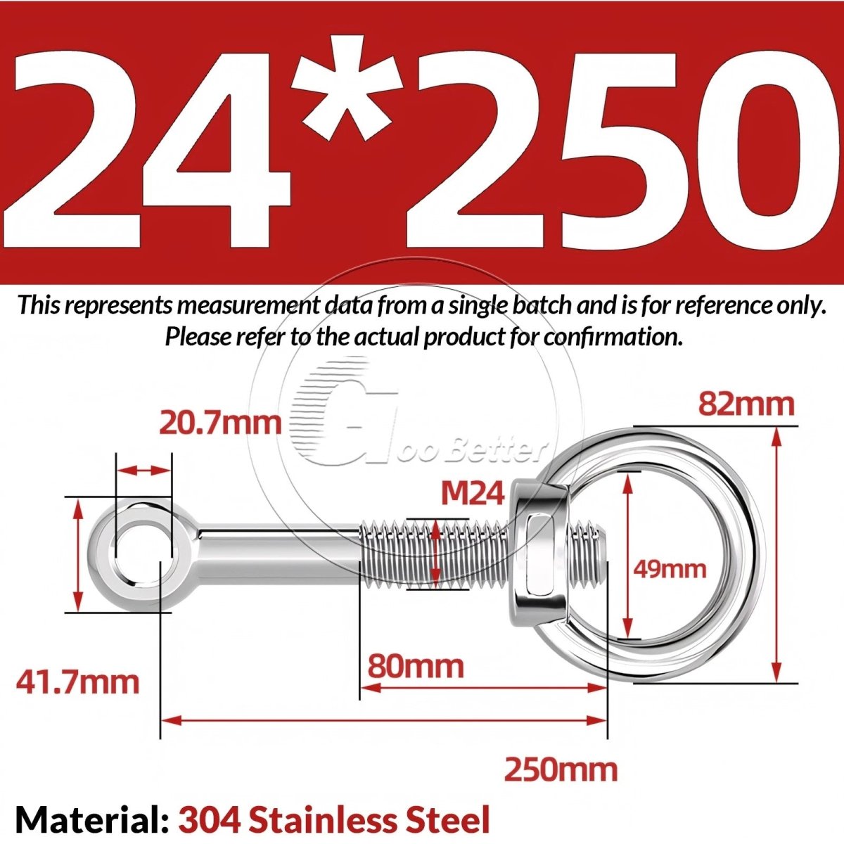 M16–M24 A2 304 Stainless Steel Lifting Eye Bolt & Eye Nut Threaded Ring - HomeDIYer