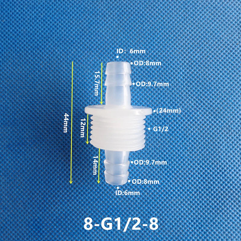 Plastic Barbed Bulkhead Fitting with Male Thread — Hose Tail Pipe Connector