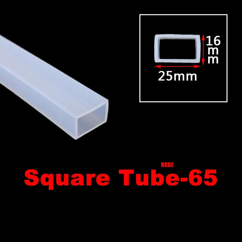 Square Silicone Rubber Hollow Tube Pipe Protector Seal Strips Width 2.5mm~108mm