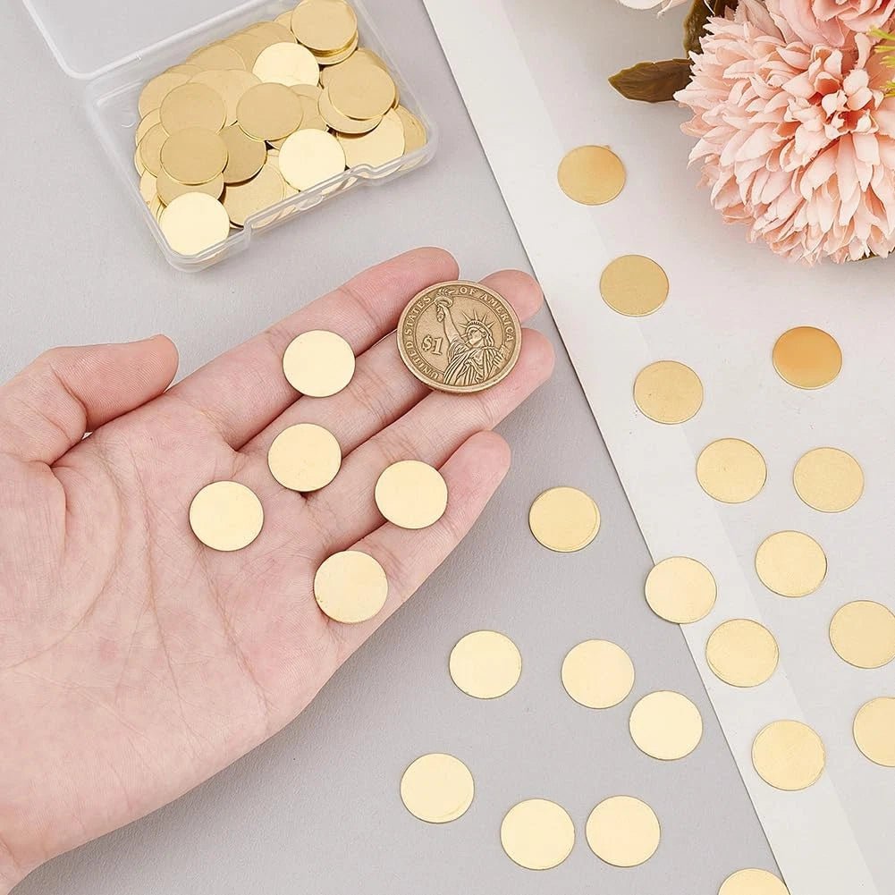 H62 Solid Brass Discs Blanks Metal Round Sheets Thick 0.3mm - 5mm Dia 10-300mm