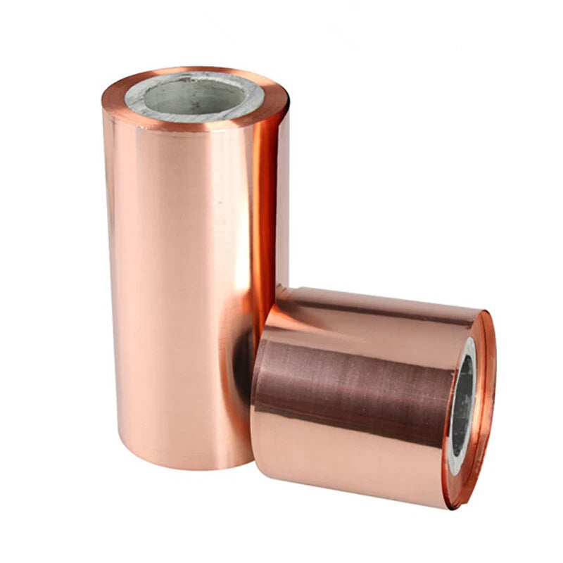 T2 Pure Copper Sheet Plate 99.9% Cu Metal Foil Roll Thick 0.01-0.09mm Length 1M