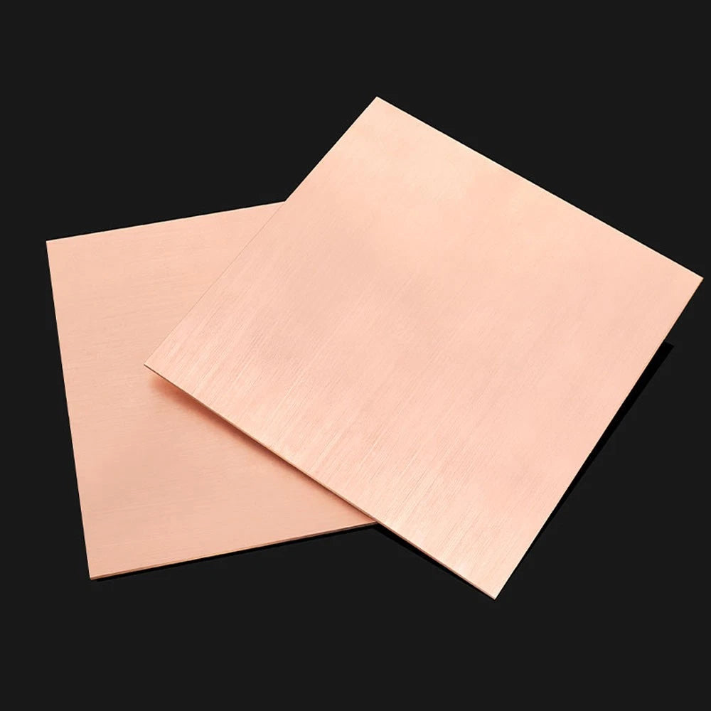 Pure Copper Sheet Plate 0.8/1.5/1/2/3/5mm Thick Cu Conductive Square Metal Board