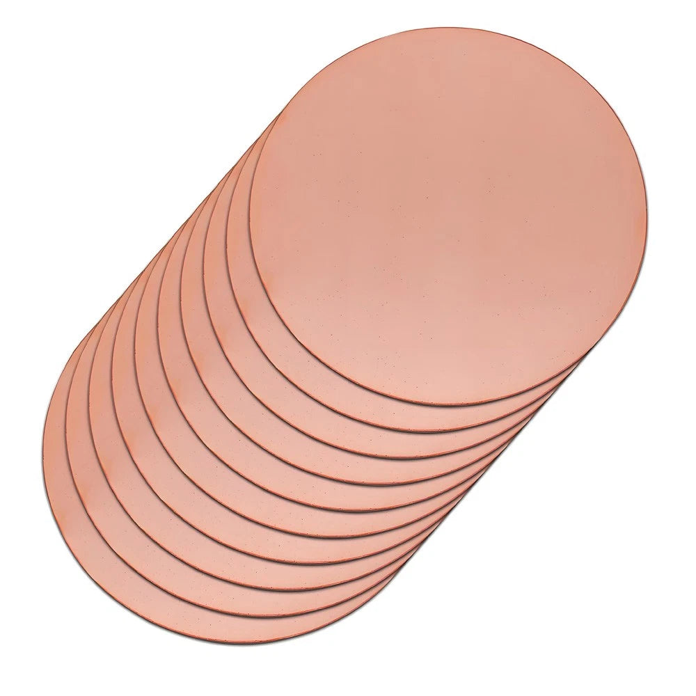 Solid Pure Copper Disc Blank Cut Round Sheet Plate Thick 0.3-5mm Dia 50mm-300mm