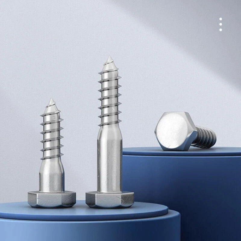 M6–M12 A2 Stainless Steel Hex Head Lag Bolts – Wood Screw