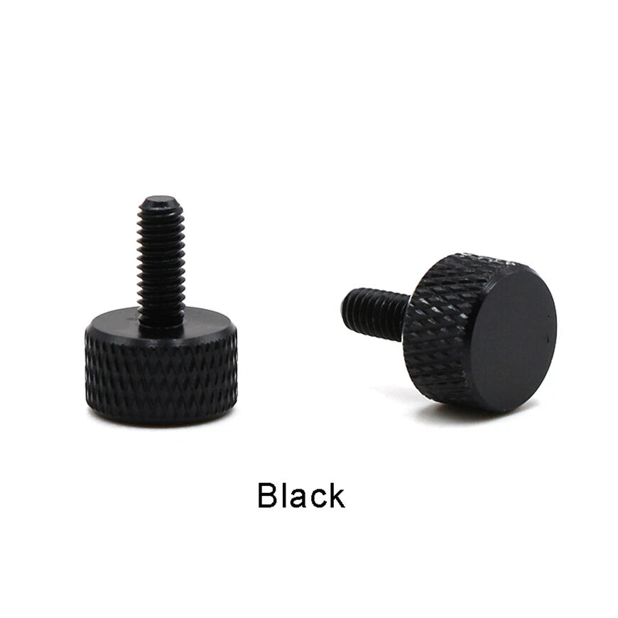 M6 Aluminum Knurled Thumb Screws Color Flat Head Thumbscrew Bolt 10mm-20mm Long
