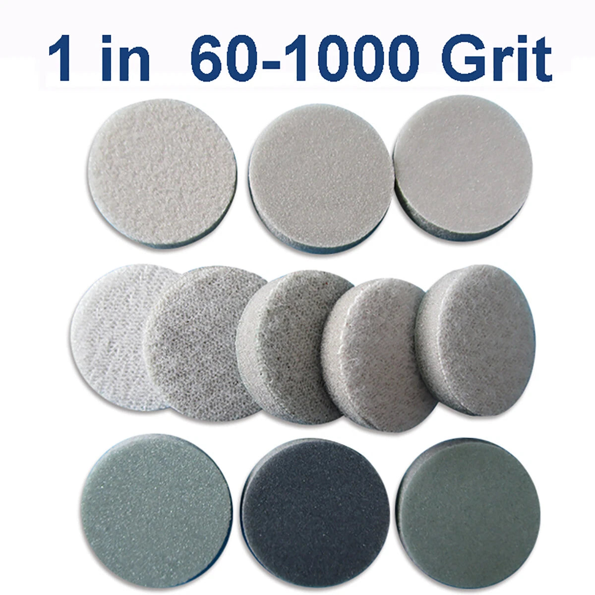 1/2/3/4/5/6/7 inch Hook & Loop Sanding Disc Orbital White Sandpaper Pads Wet Dry