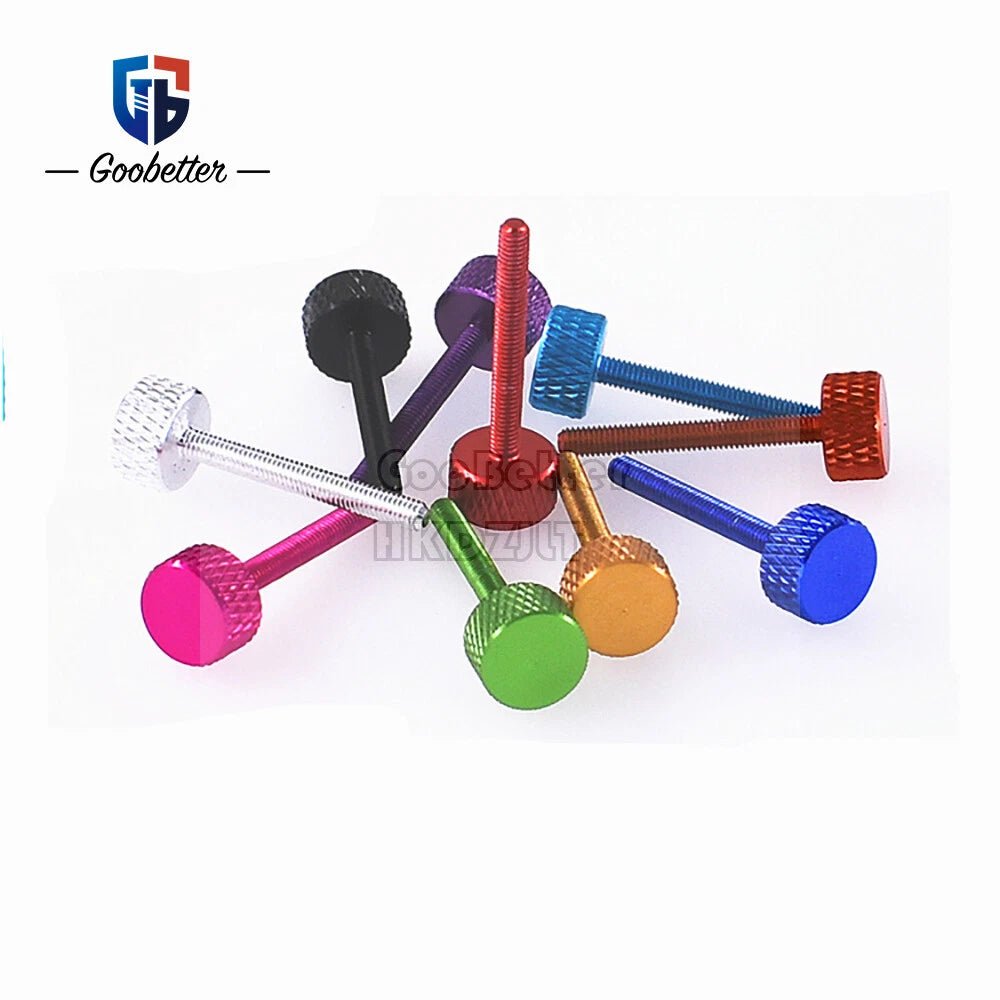 M3 Knurled Thumb Screws – Aluminum Anodized, Colorful, M3 x 20–50 mm - HomeDIYer