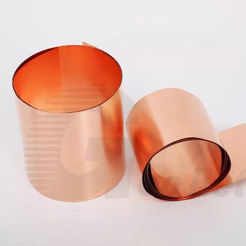 99.9% Pure Copper T2 Cu Metal Sheet Foil Plate Strip Band Thick 0.1mm-0.15mm