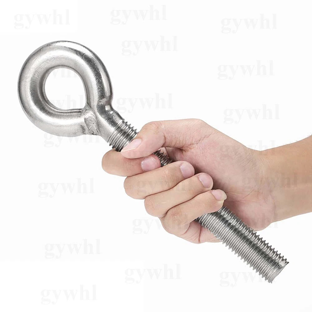 Heavy Duty Stainless Threaded Eye Hook Bolt Ring Bolts for Garden Fence Projects