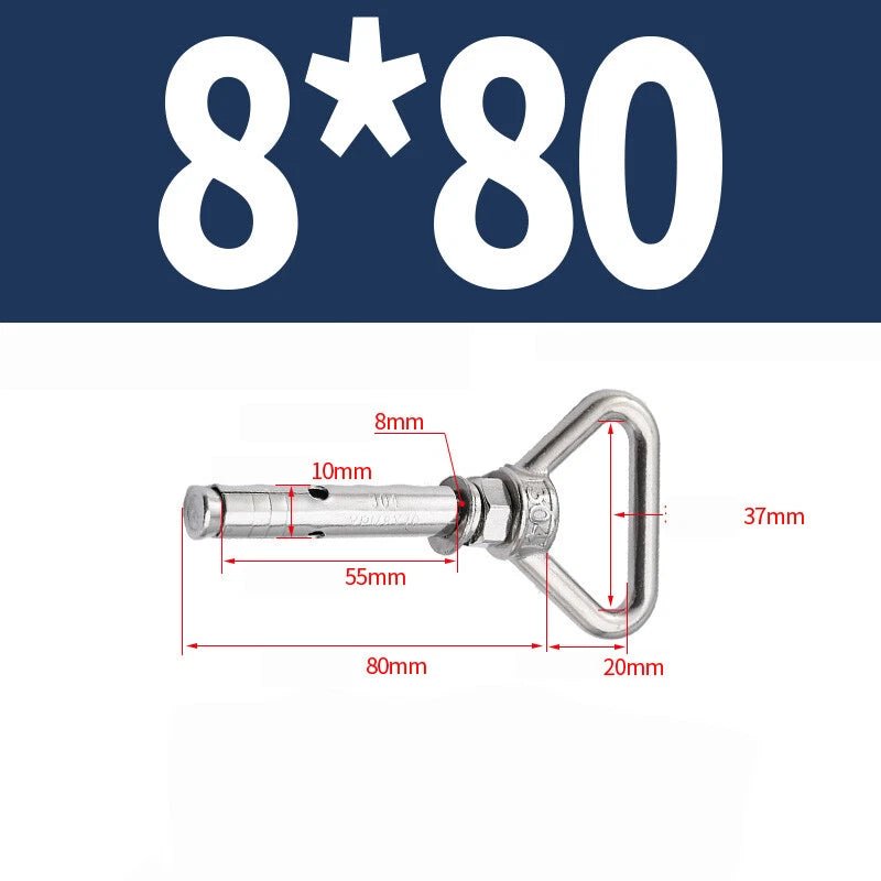 304 Stainless Steel Lifting Eye Ring Concrete Sleeve Anchor Bolts — M8 to M20 - HomeDIYer