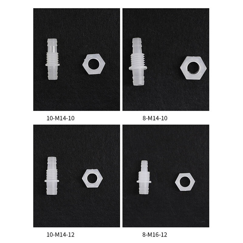 Plastic Barbed Bulkhead Fitting with Male Thread — Hose Tail Pipe Connector