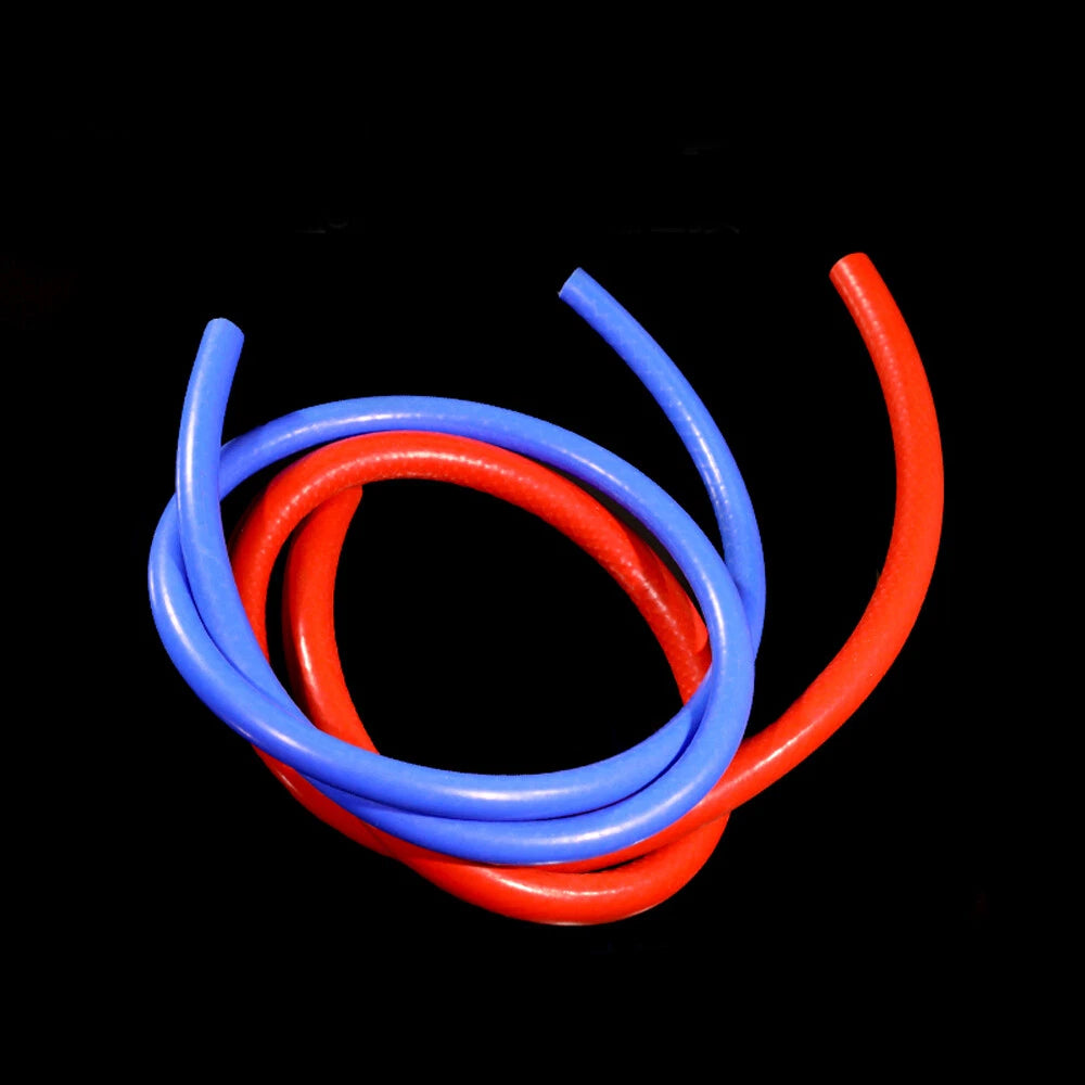 Silicone Tubing Reinforced Rubber Hose — 6mm to 32mm ID, Red & Blue, 1M–5M