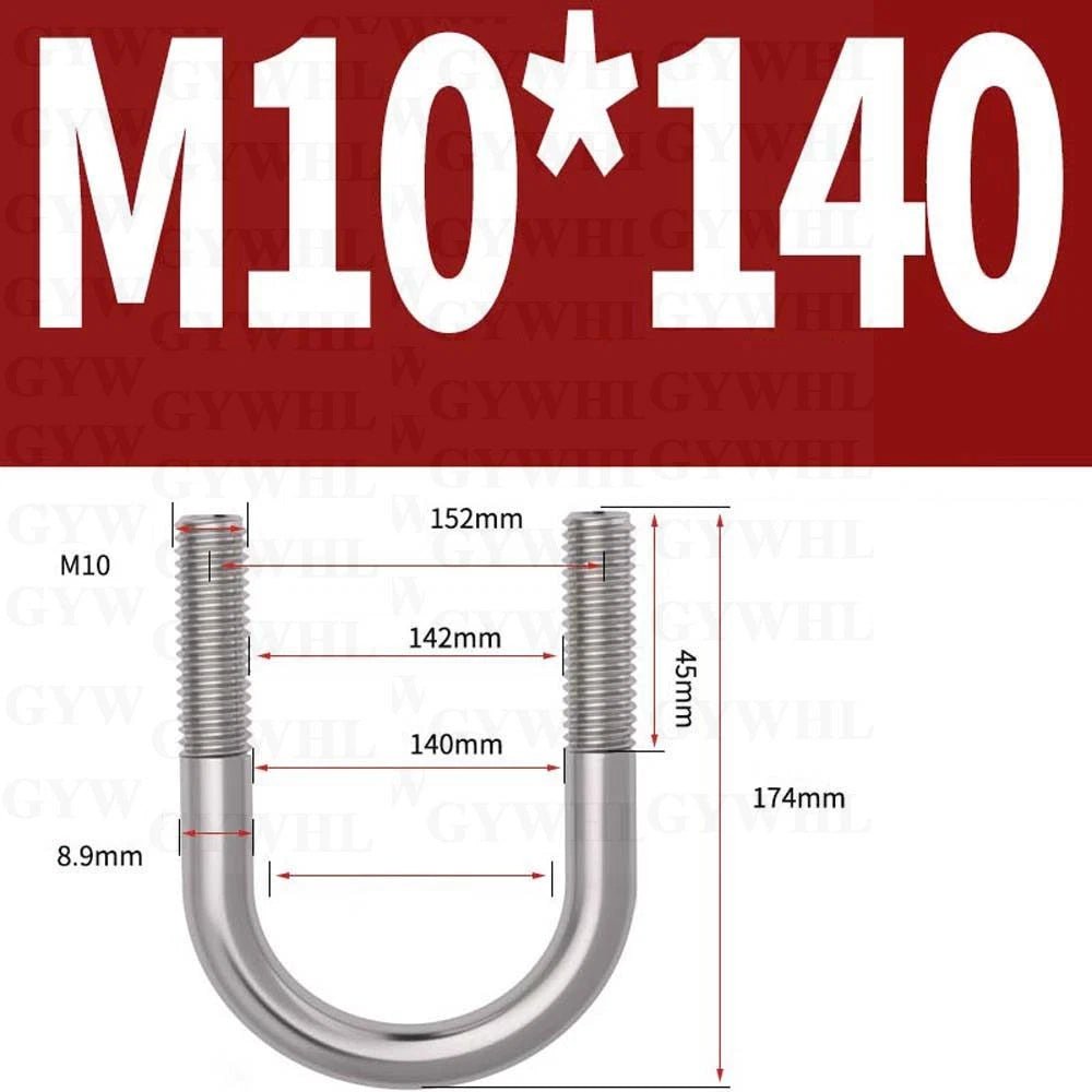 Marine Grade Round Bend U - Bolts — A2 & A4 Stainless Steel, M6 to M20 - HomeDIYer