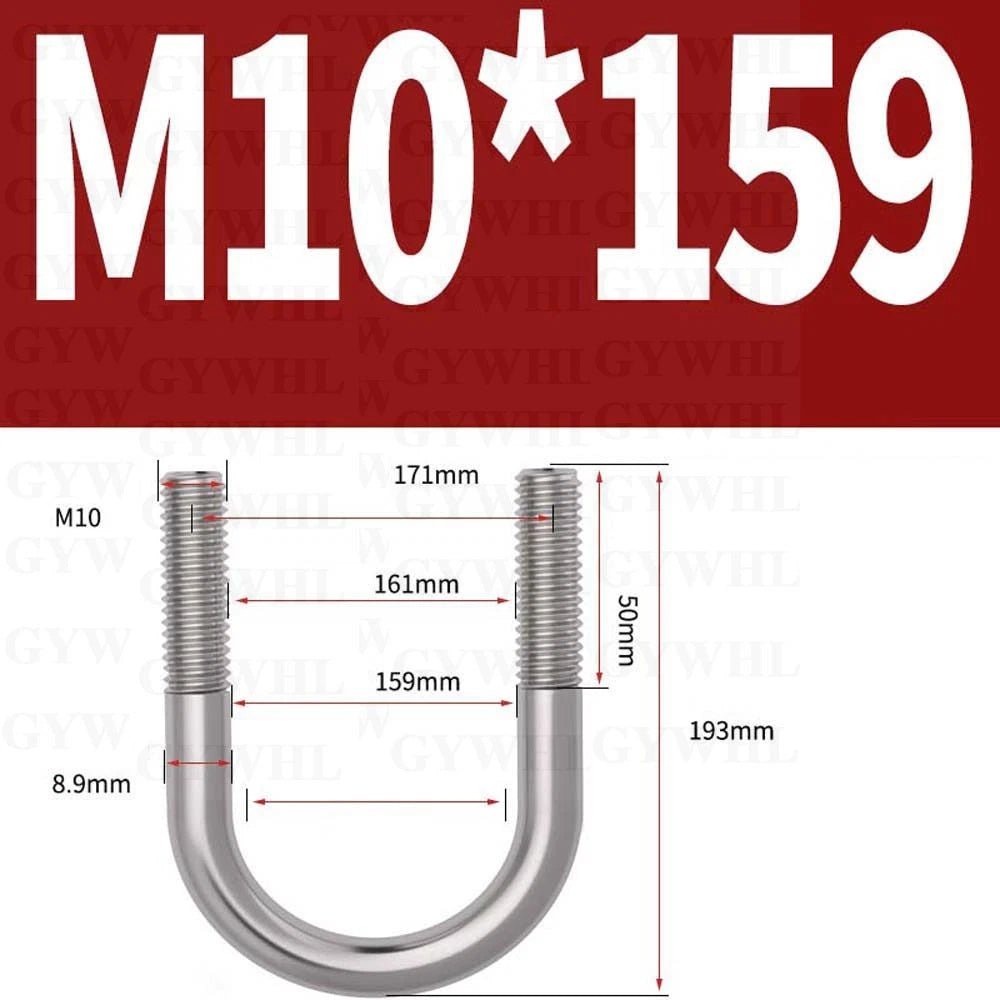 Marine Grade Round Bend U - Bolts — A2 & A4 Stainless Steel, M6 to M20 - HomeDIYer