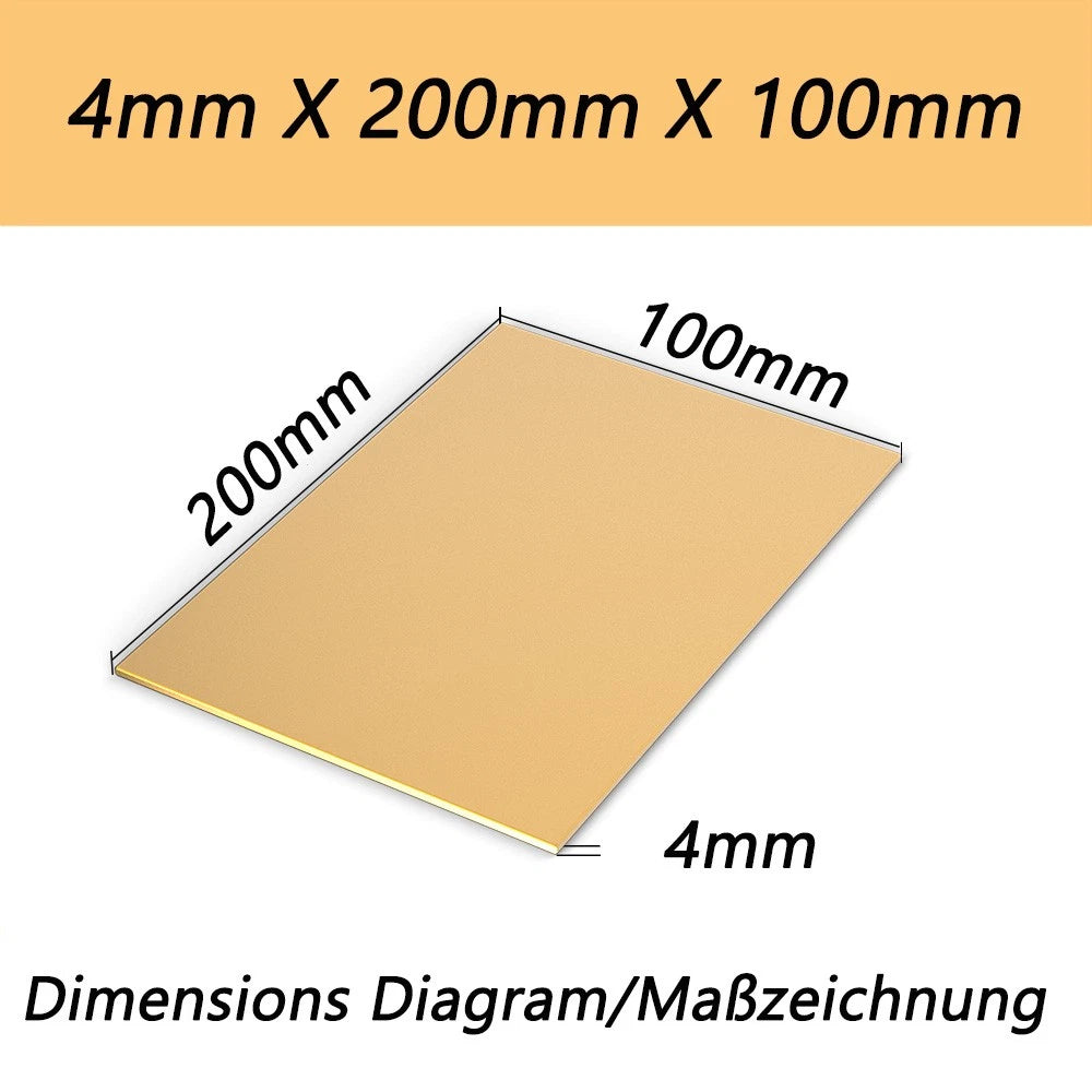 Brass Sheet Plate H62 0.6 0.8 1 -1.2mm Thickness Models Making Jewellery Making