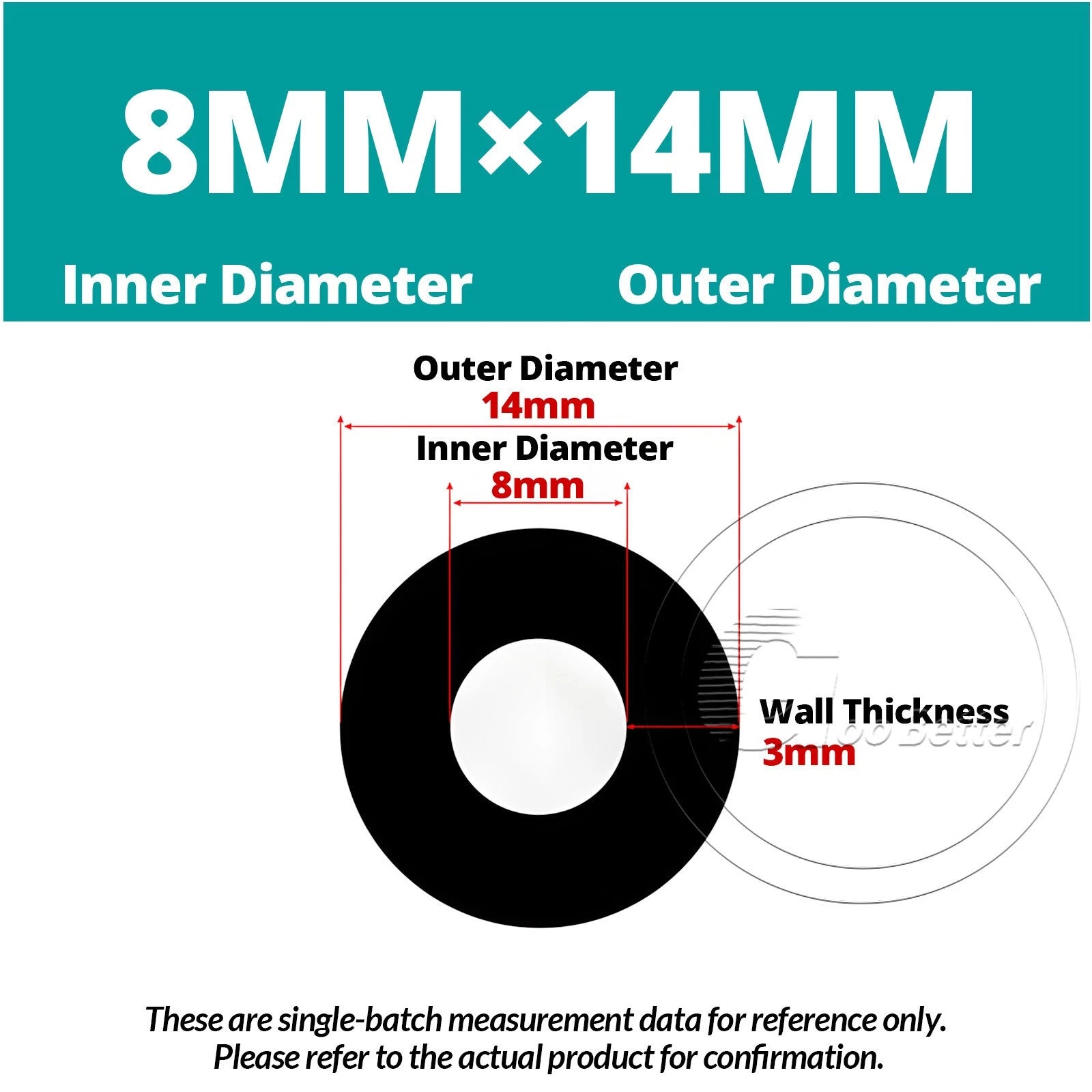 Black Silicone Rubber Tube – ID 0.5–60mm × OD 1–68mm Flexible Hose Pipe