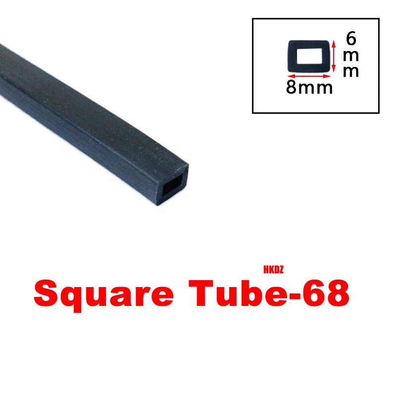 Square Silicone Rubber Hollow Tube Pipe Protector Seal Strips Width 2.5mm~108mm
