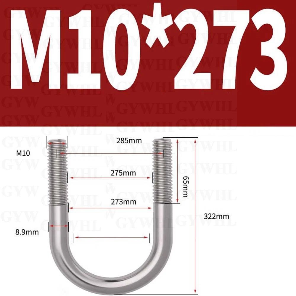 Marine Grade Round Bend U - Bolts — A2 & A4 Stainless Steel, M6 to M20 - HomeDIYer