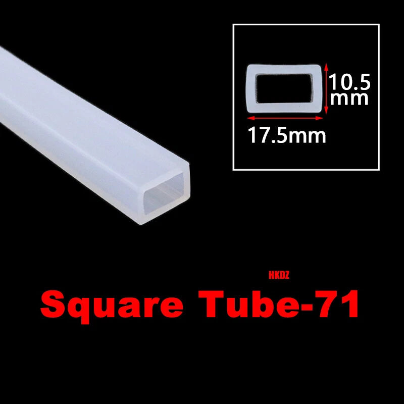 Square Silicone Rubber Hollow Tube Pipe Protector Seal Strips Width 2.5mm~108mm