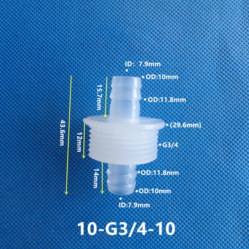 Plastic Barbed Bulkhead Fitting with Male Thread — Hose Tail Pipe Connector