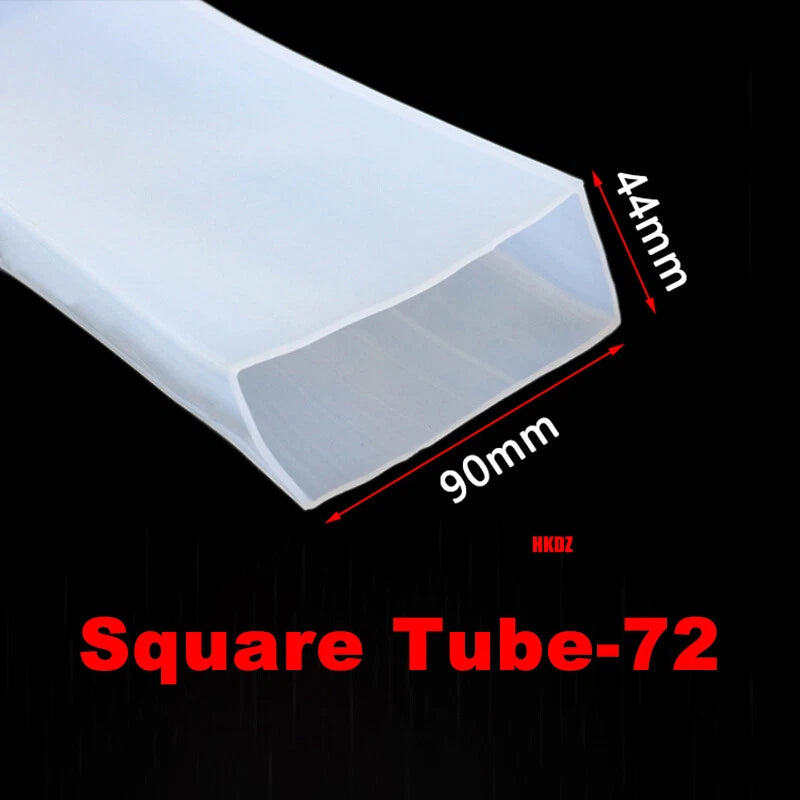 Square Silicone Rubber Hollow Tube Pipe Protector Seal Strips Width 2.5mm~108mm
