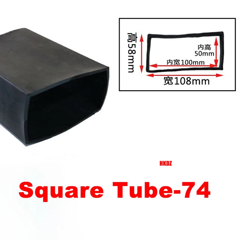 Square Silicone Rubber Hollow Tube Pipe Protector Seal Strips Width 2.5mm~108mm