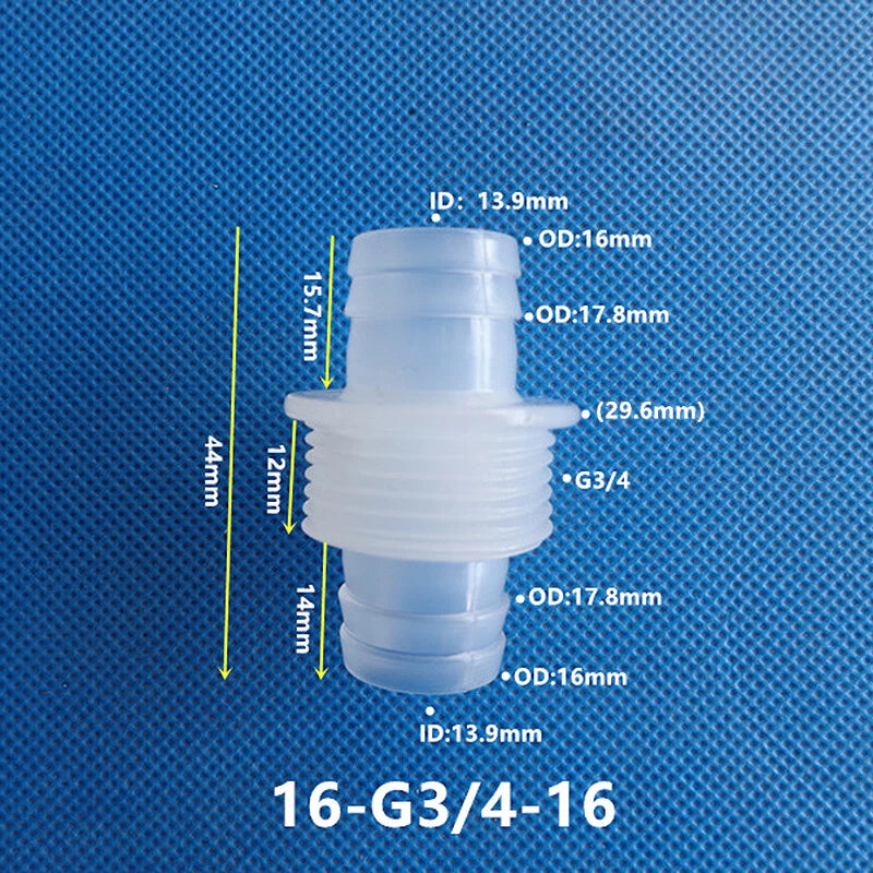 Plastic Barbed Bulkhead Fitting with Male Thread — Hose Tail Pipe Connector