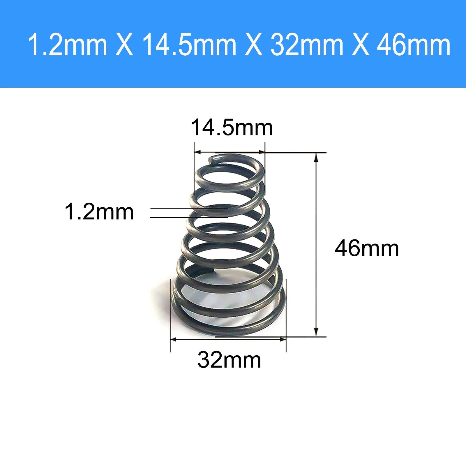 Conical Compression Spring Tapered Spring Steel Wire 0.2-3mm Heavy Duty Cone DIY