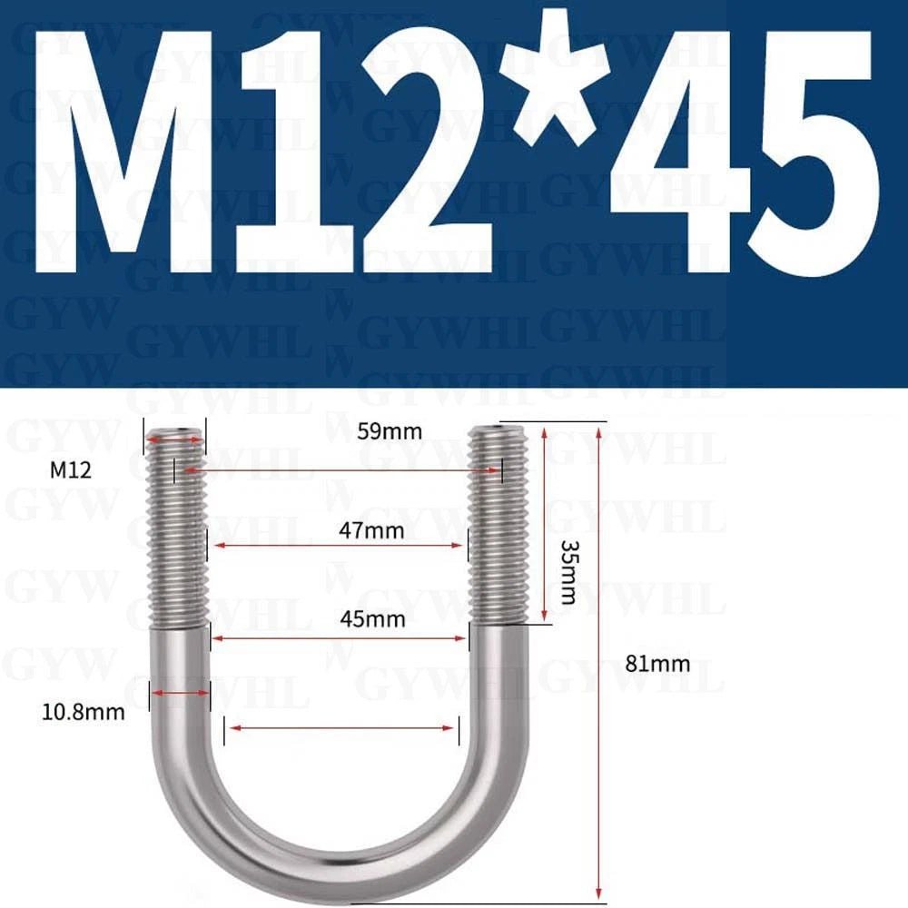 Marine Grade Round Bend U - Bolts — A2 & A4 Stainless Steel, M6 to M20 - HomeDIYer