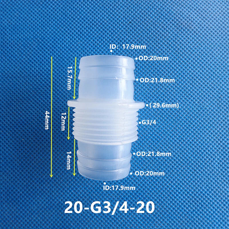 Plastic Barbed Bulkhead Fitting with Male Thread — Hose Tail Pipe Connector