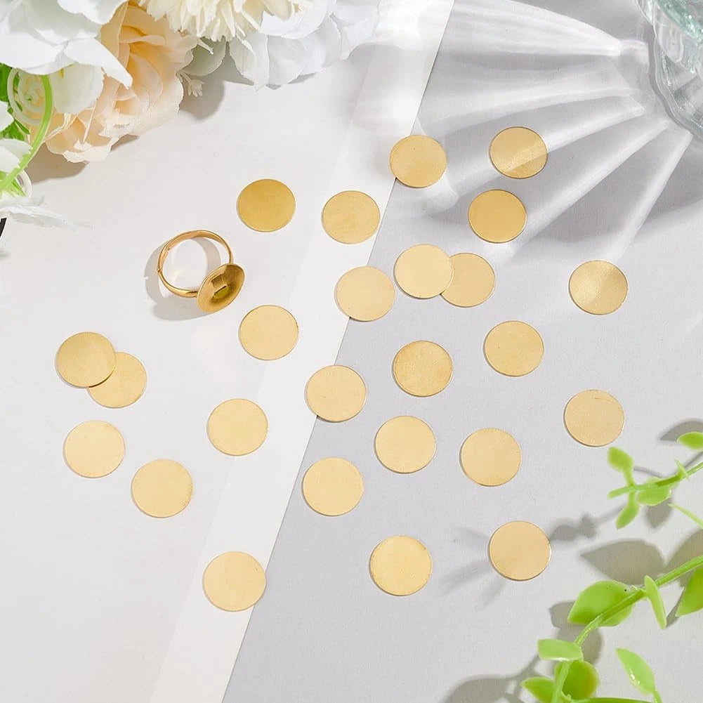 H62 Solid Brass Discs Blanks Metal Round Sheets Thick 0.3mm - 5mm Dia 10-300mm