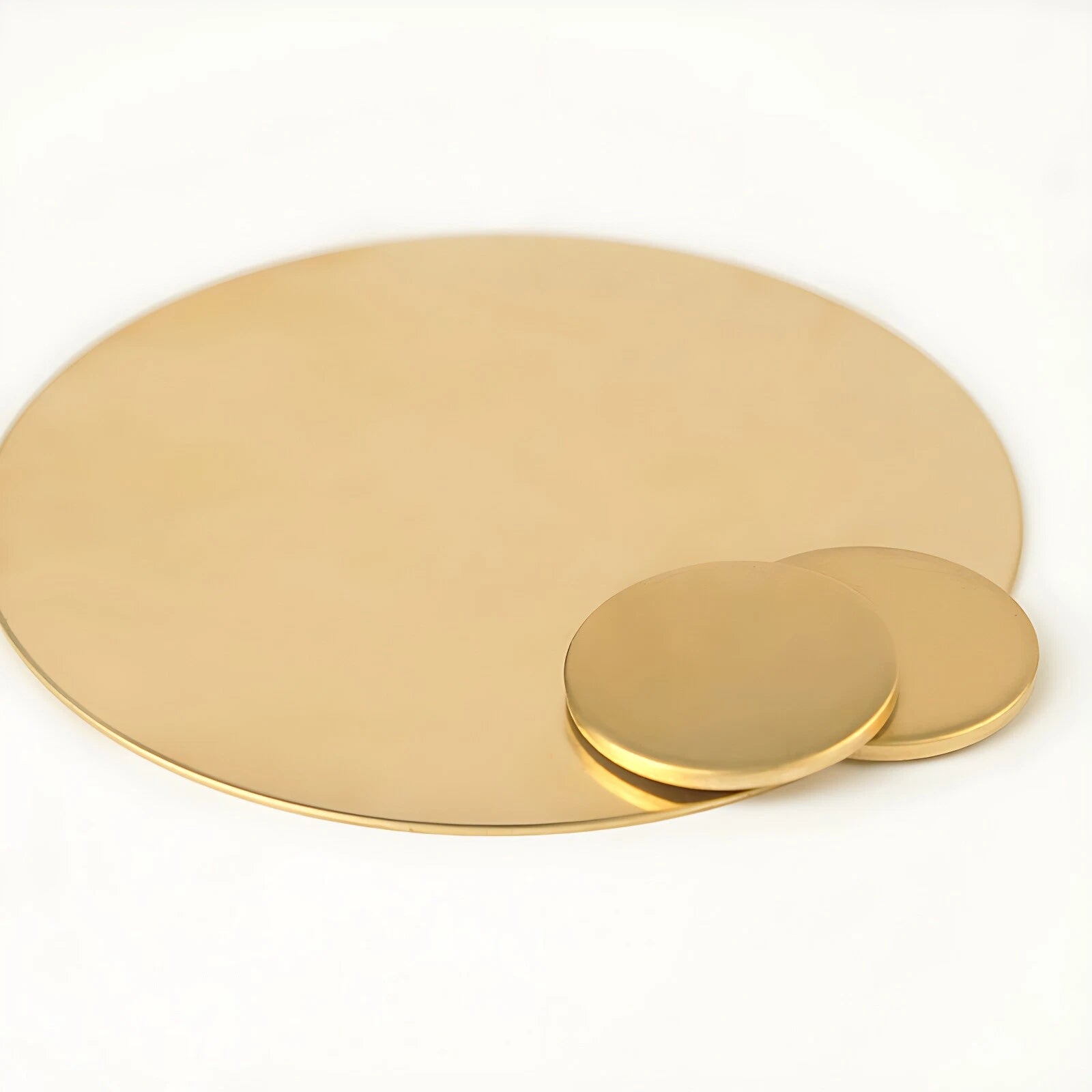 H62 Solids Brass Discs Blanks Metal Round Sheets OD 50-200mm Thick 0.8mm 1mm- 3m