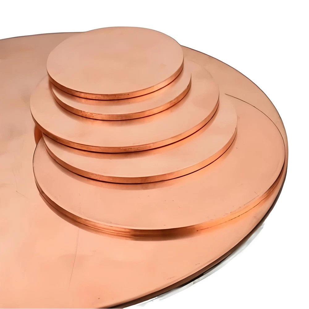 Solid Pure Copper Disc Blank Cut Round Sheet Plate Thick 0.3-5mm Dia 50mm-300mm