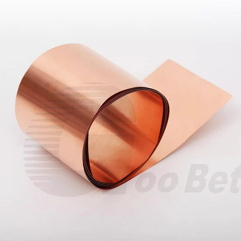 99.9% Pure Copper T2 Cu Metal Sheet Foil Plate Strip Ultrathin Thick 0.01-0.08mm