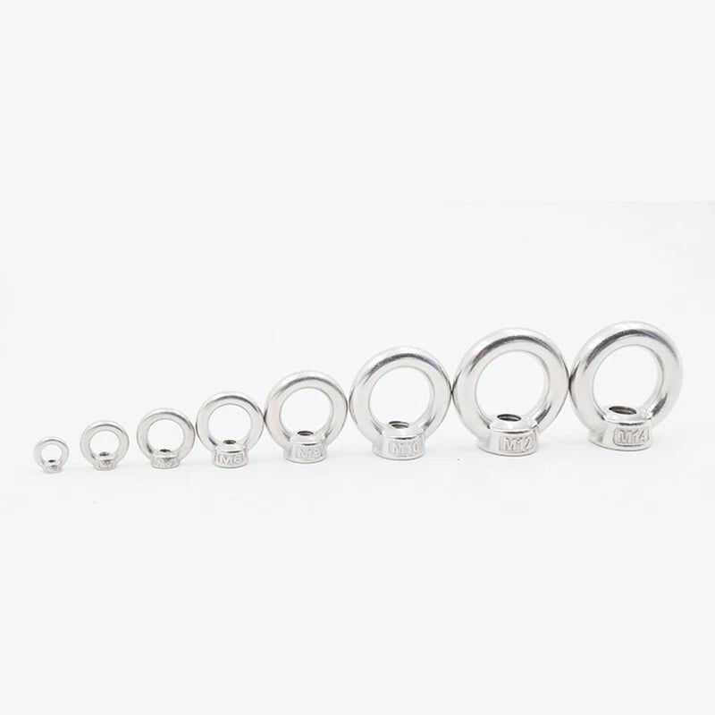 M3 - M30 Lifting Eye Bolt & Nut Set — 304 Stainless Steel Heavy Duty Ring Hooks - HomeDIYer