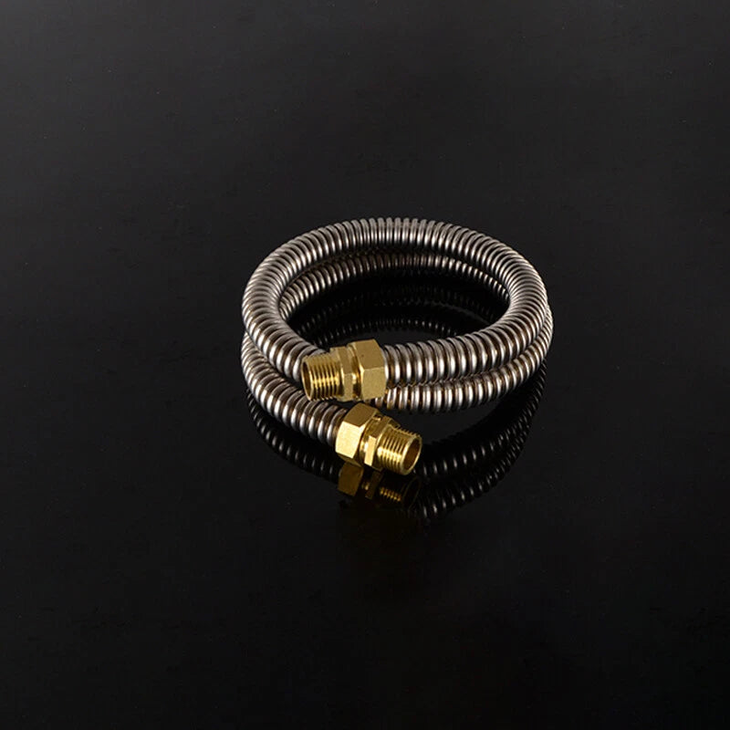 Corrugated Flexible Water Supply Hose with Brass Fittings — 1/2", 3/4", 1" | Hot & Cold