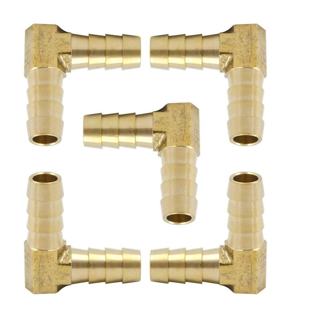Brass Hose Tail Fittings – Barb Connector Straight Tee Y-Shape 90° Elbow Cross | Air Water Pipe Adapter