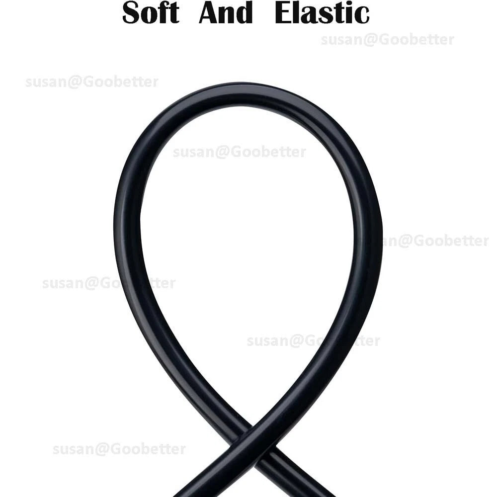 Silicone Hose Pipe Tube Water Air Black Rubber Tubing Tube ID 0.5mm to 38mm
