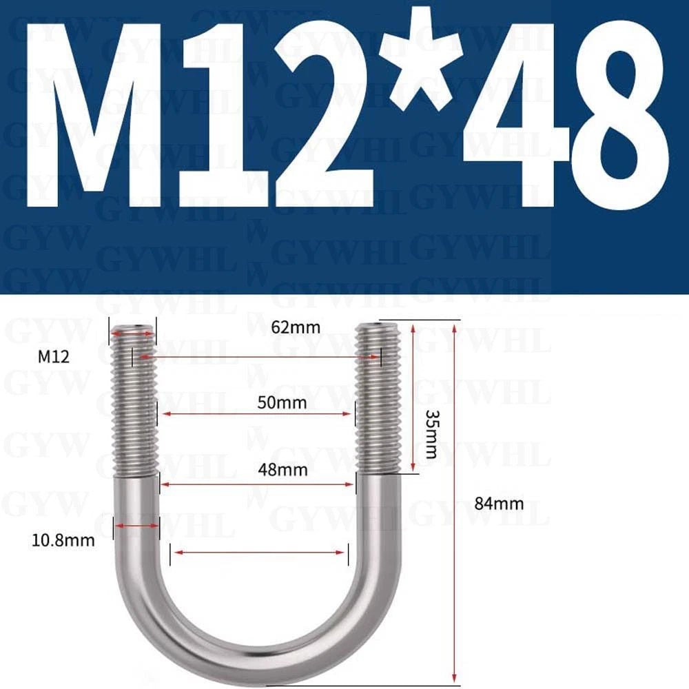 Marine Grade Round Bend U - Bolts — A2 & A4 Stainless Steel, M6 to M20 - HomeDIYer