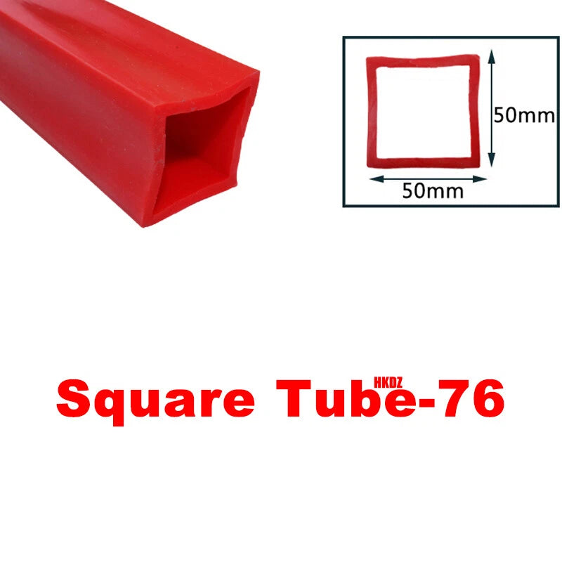 Square Silicone Rubber Hollow Tube Pipe Protector Seal Strips Width 2.5mm~108mm