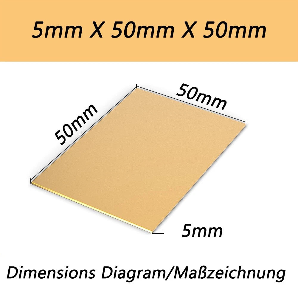 Brass Sheet Plate H62 0.6 0.8 1 -1.2mm Thickness Models Making Jewellery Making